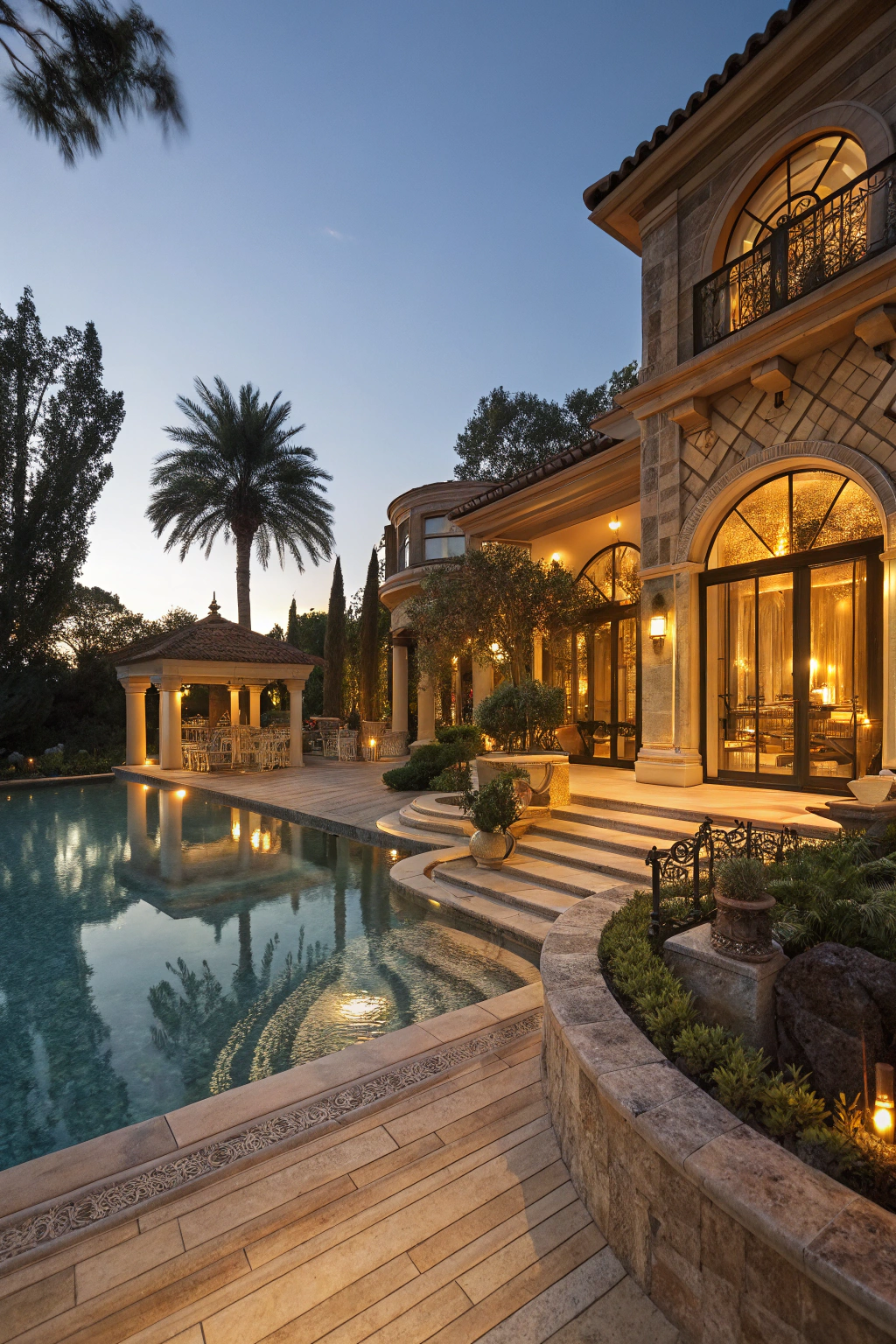 Luxury Estate Pool Lighting Inspirations