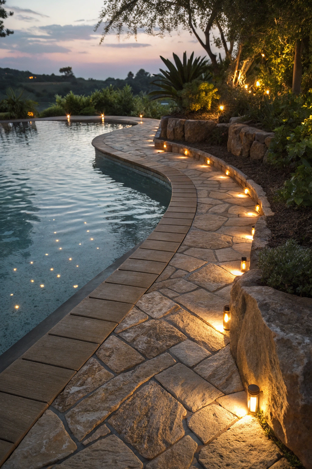 Backyard Led Lights for a Magical Poolside