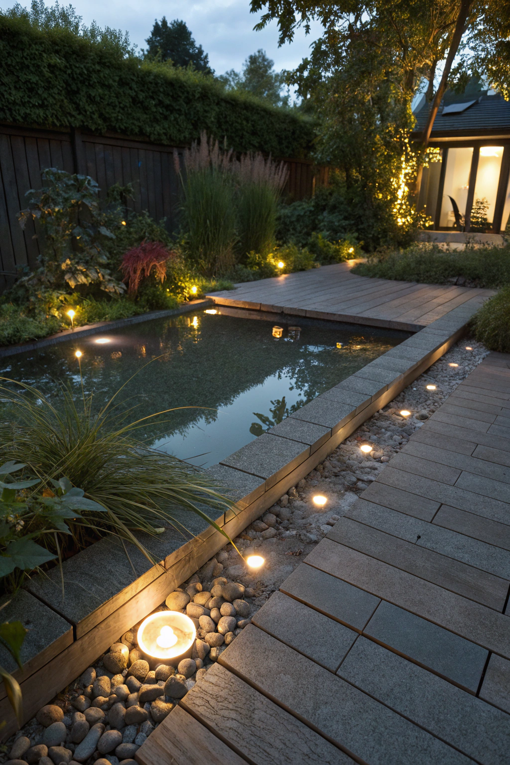 Small Garden Pool Lighting Ideas