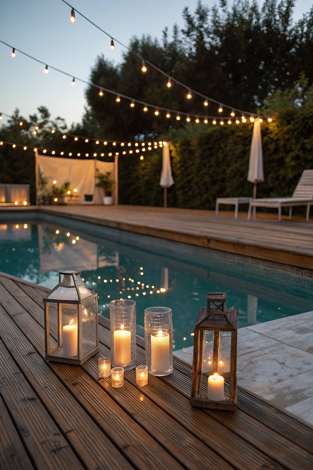 Poolside Lighting for Intimate Gatherings