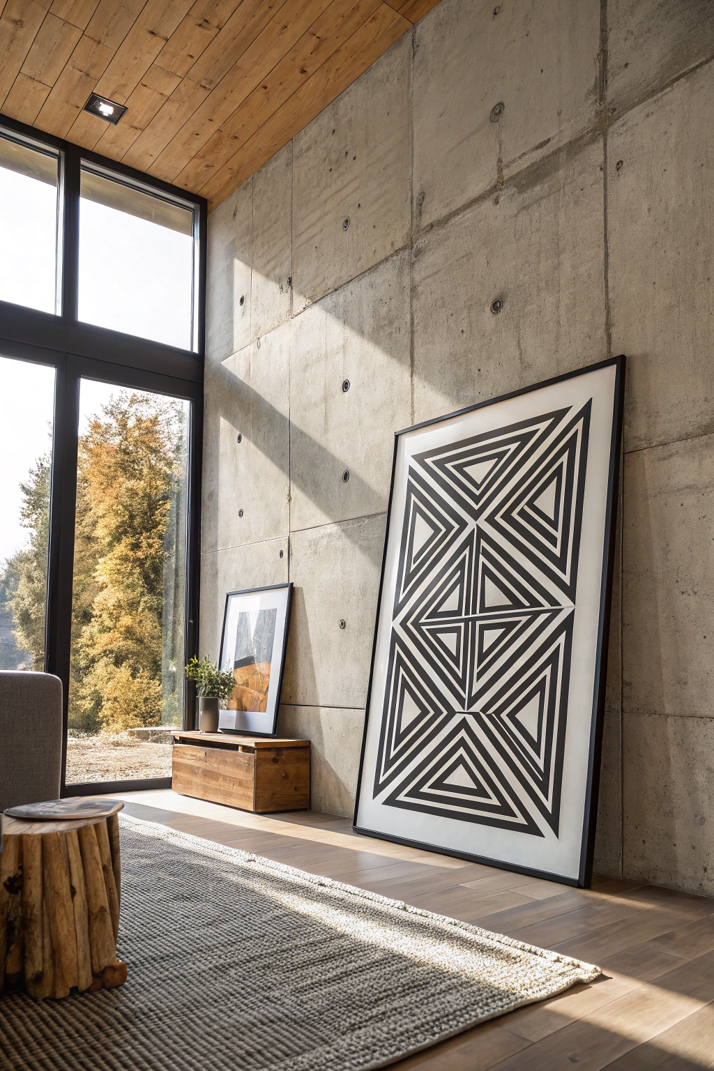 Geometric Paintings: A Dance of Shapes and Shades