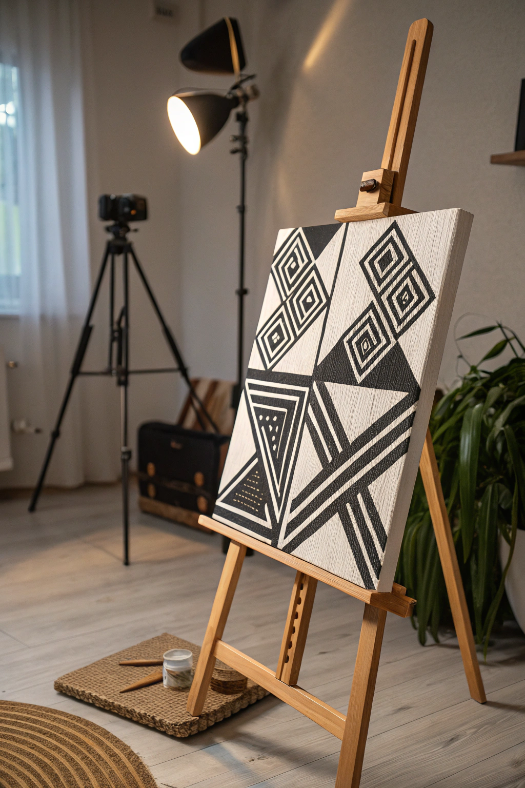 DIY Abstract Canvas Creations