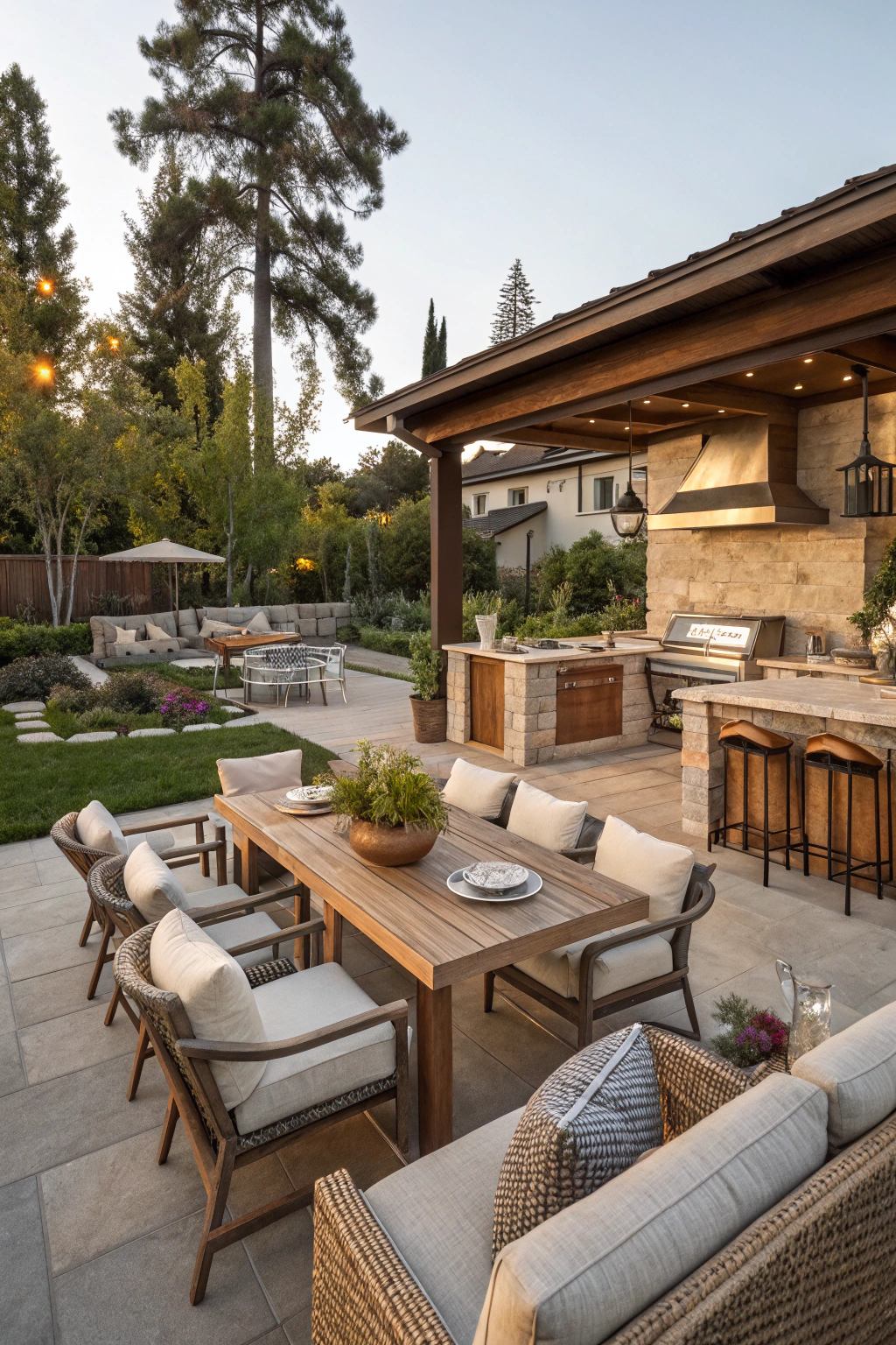 Backyard Entertaining Area Layout Ideas