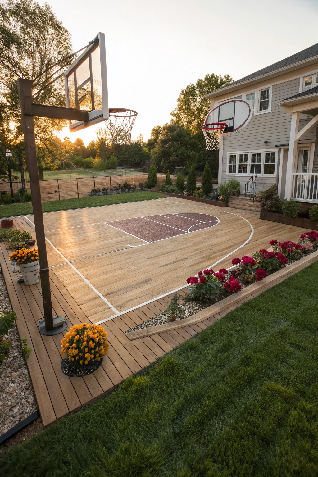 Outdoor Basketball Courts for Active Families