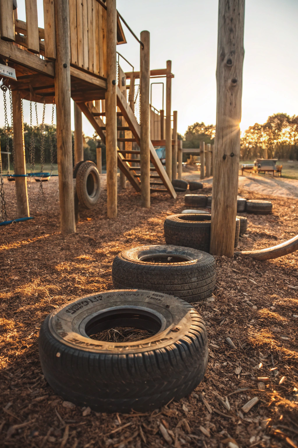 Nature-Inspired Playgrounds with Mulch and Tyres