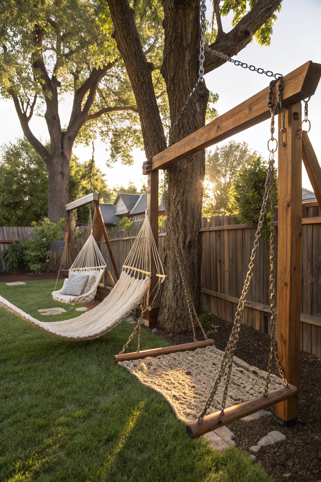 Backyard Hangouts with Hammocks and Swings