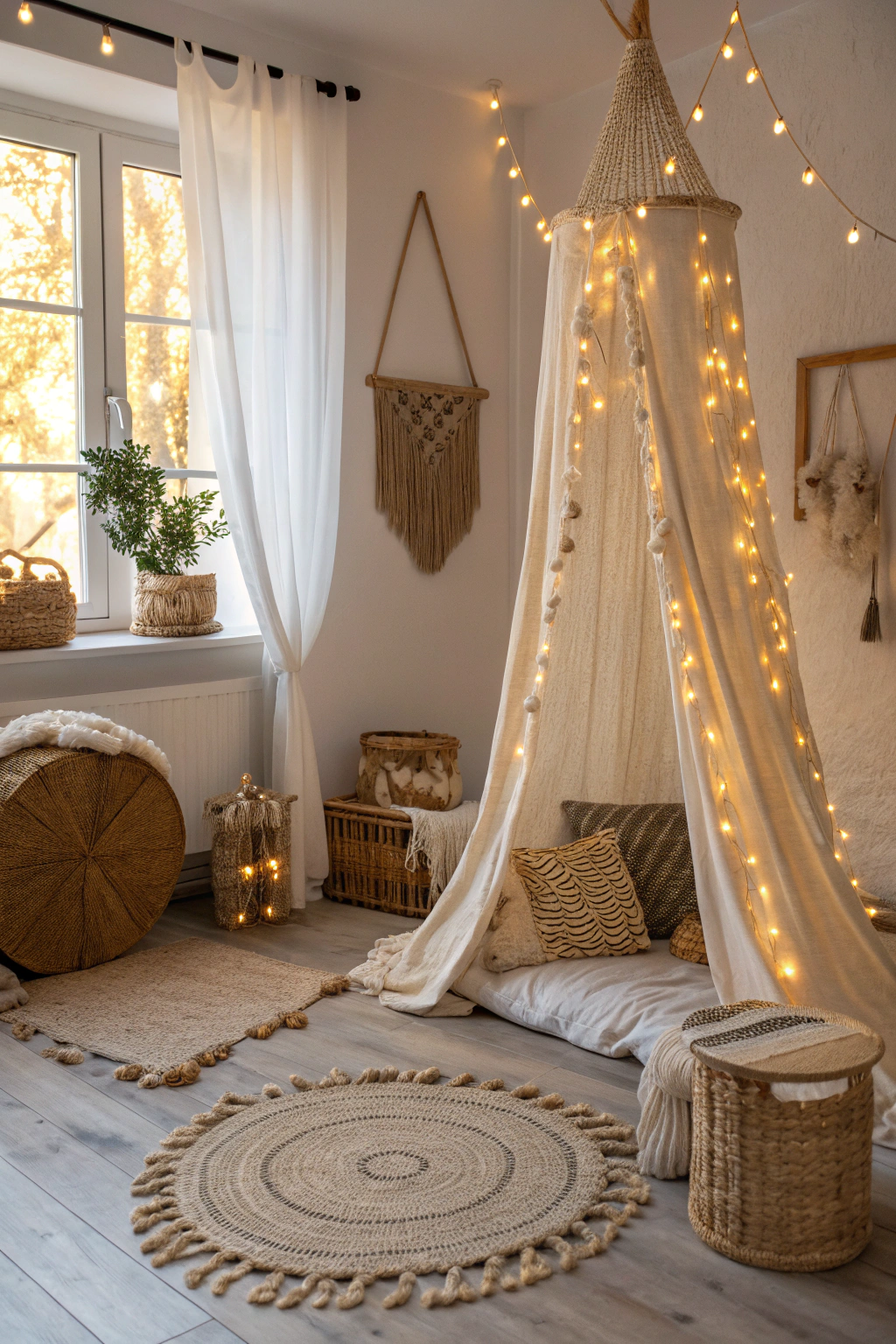 Bohemian Flair with Fairy Lights