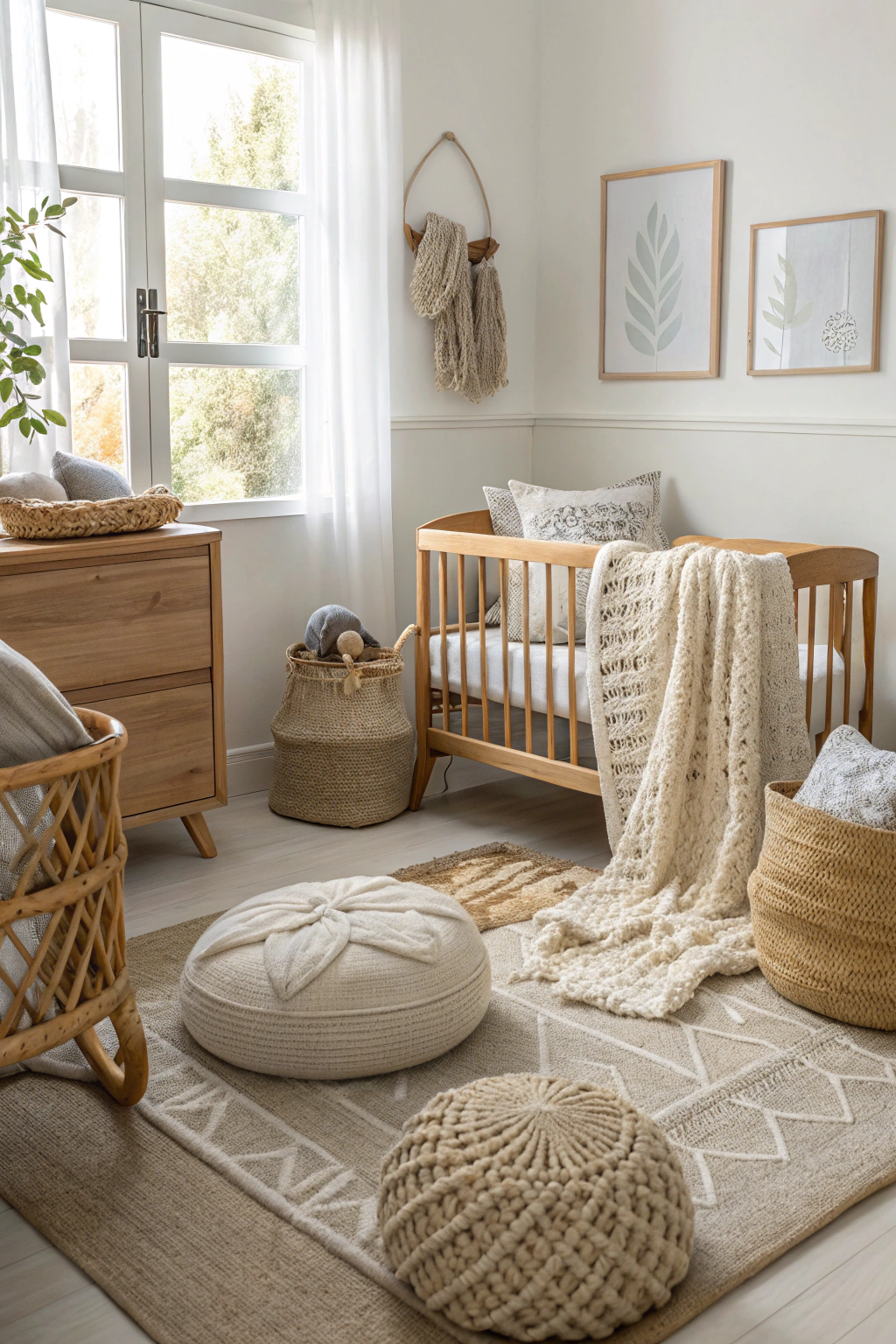 Beige and Minimalist Baby Rooms