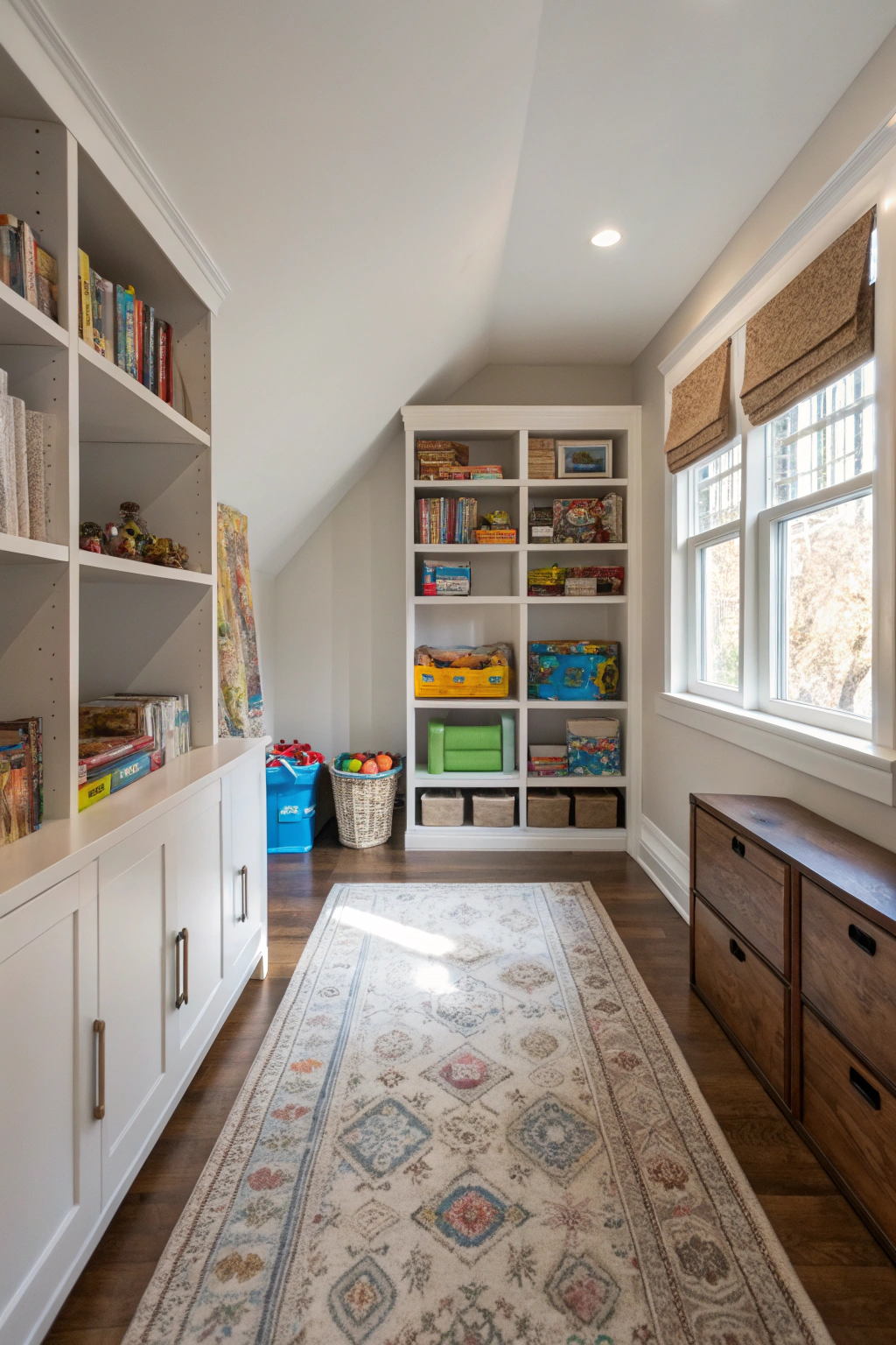 Efficient Layouts for Narrow Rooms