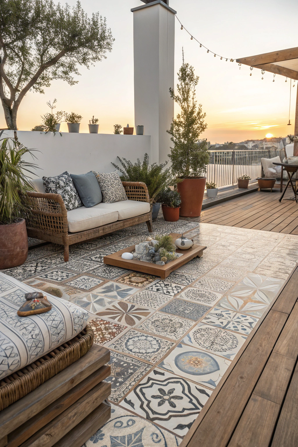 Stylish balcony tile designs for outdoor terraces