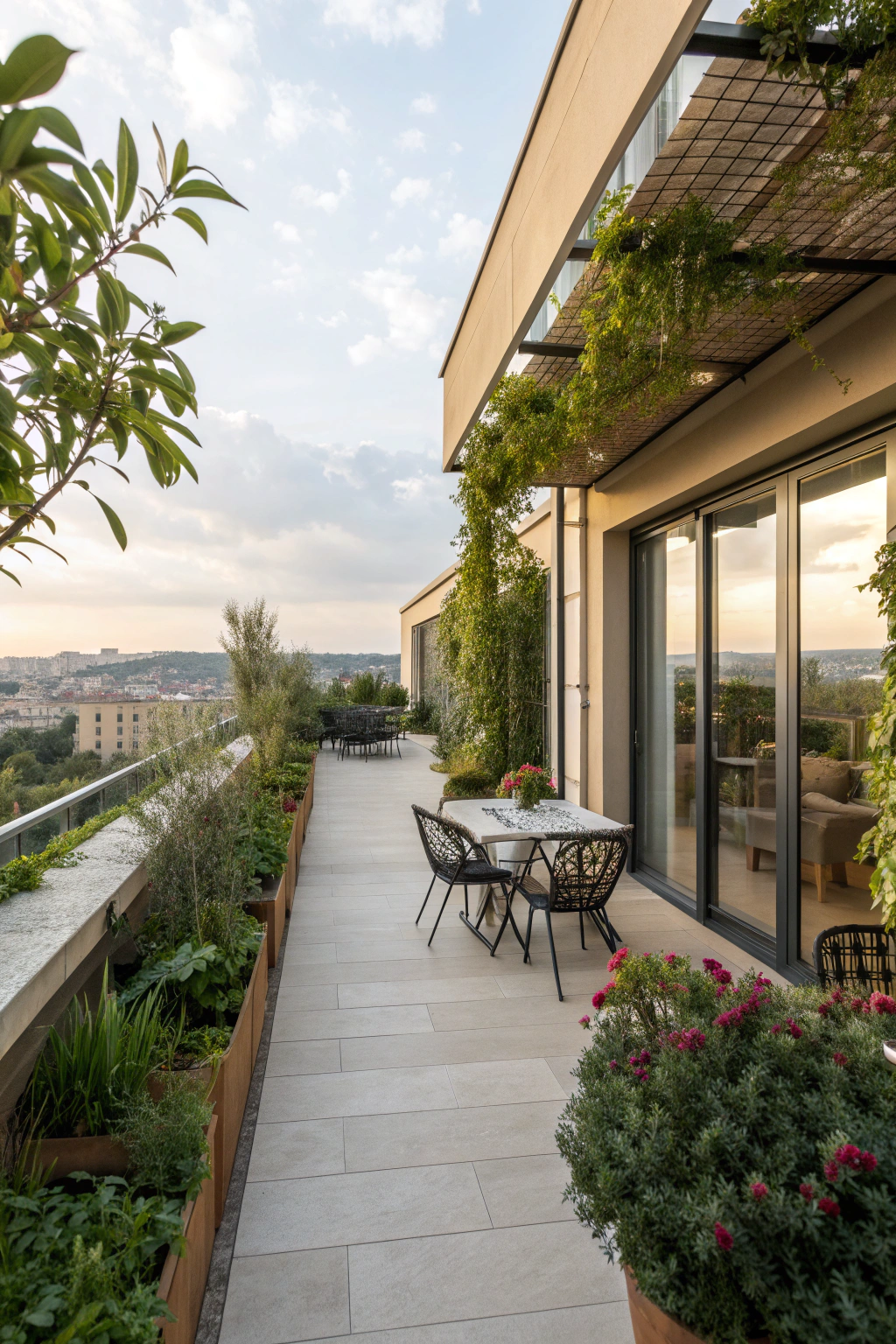Beautiful flats houses featuring stunning terraces
