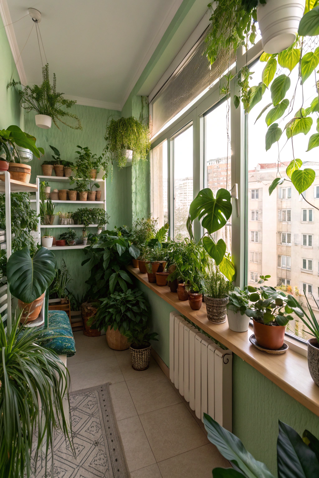 Indoor plants enhancing the decor of an apartment