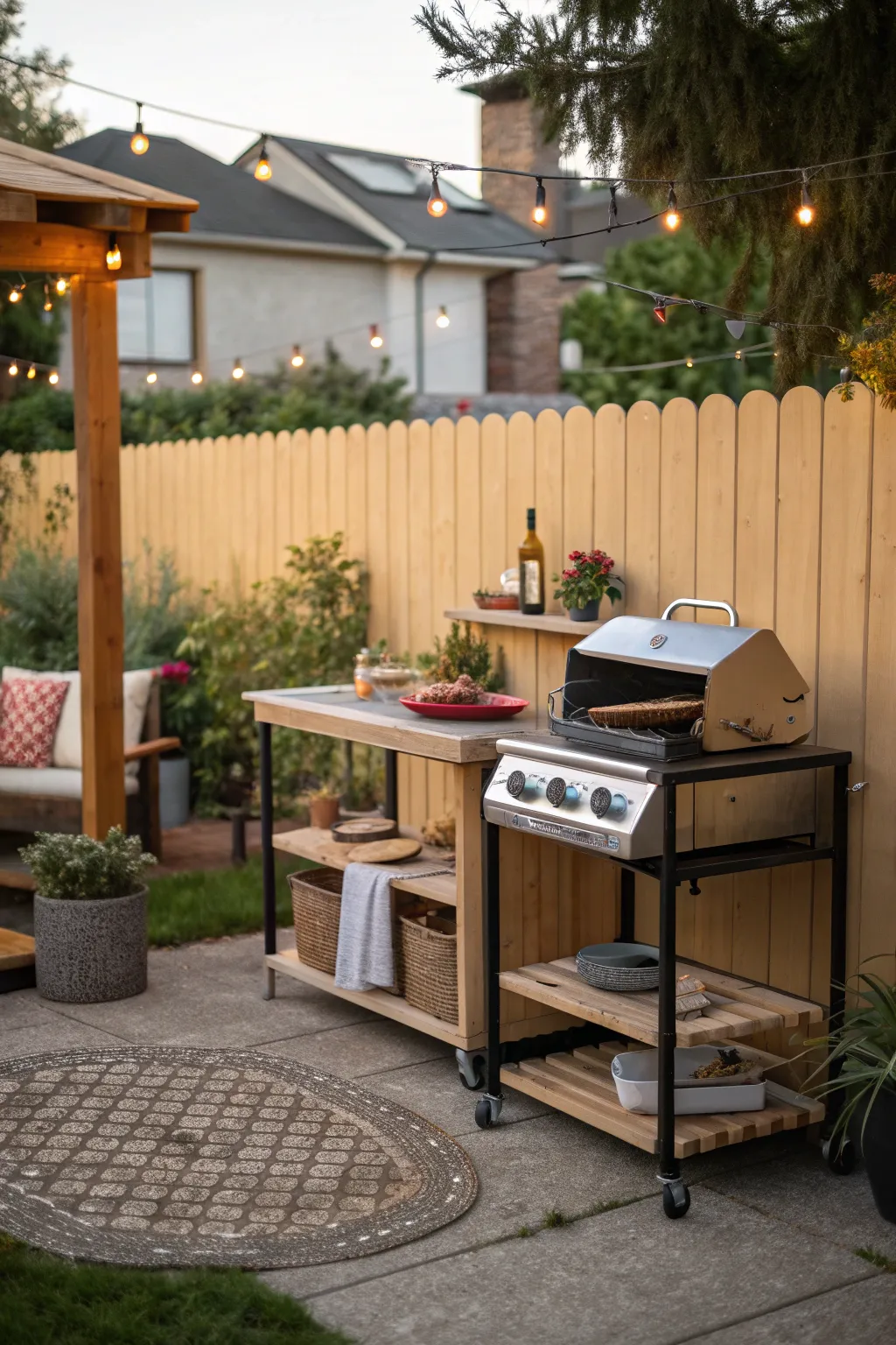 Affordable backyard kitchen solutions with simple design
