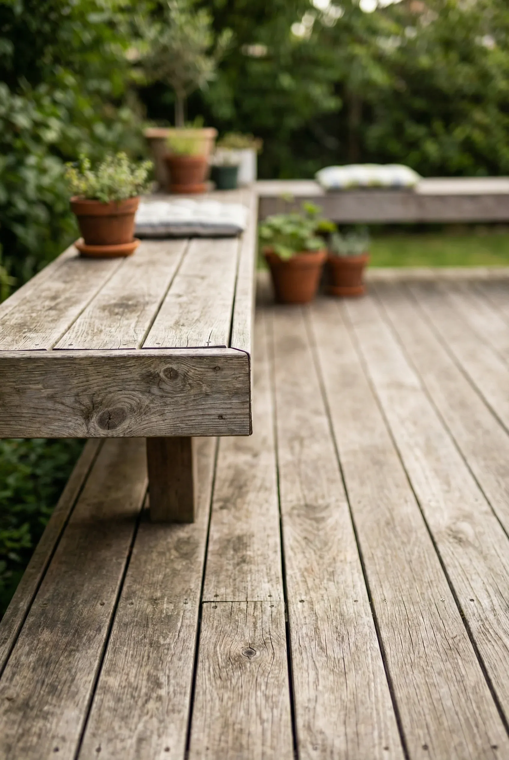 Timber Deck with Built-In Bench Seating