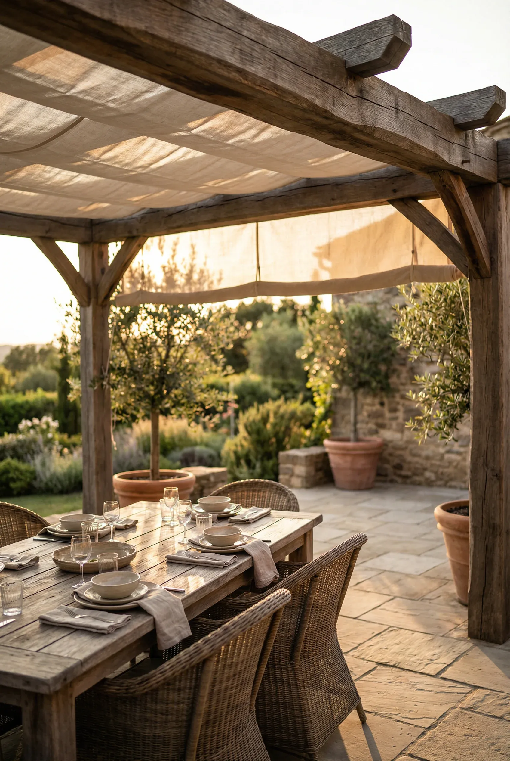 Alfresco Dining Zone with Overhead Shade