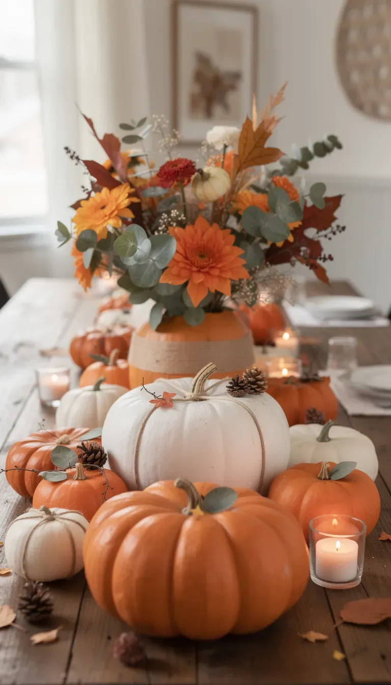 DIY Pumpkin Centerpieces