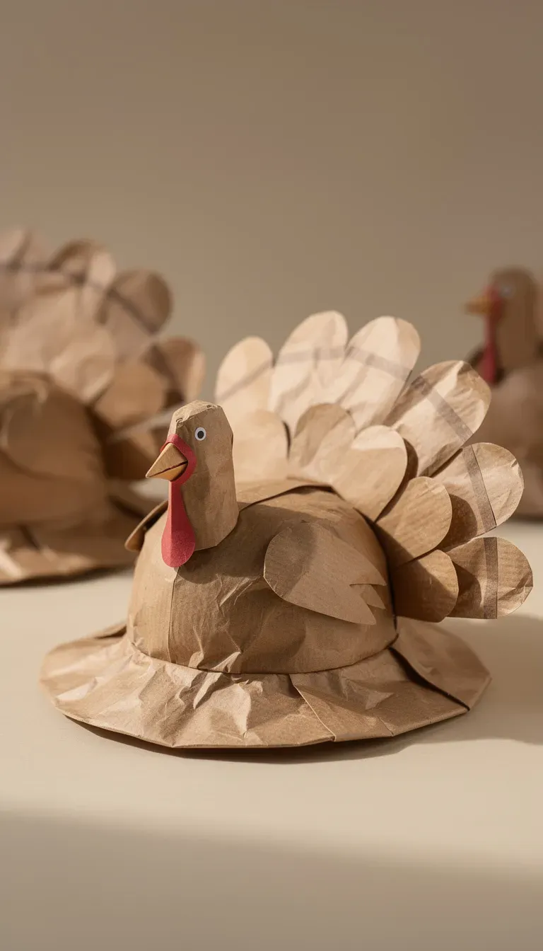 Turkey Hats from Brown Paper Bags