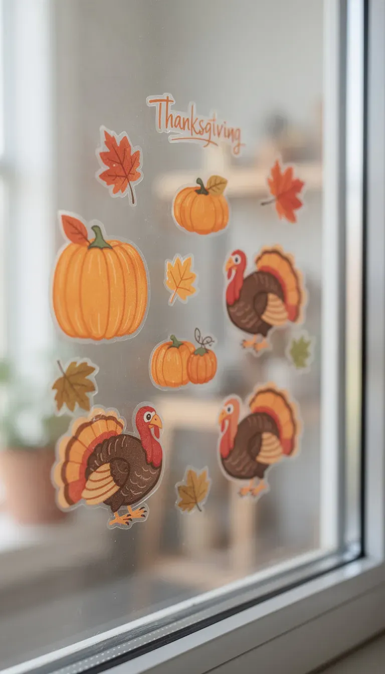 Easy Thanksgiving Window Clings