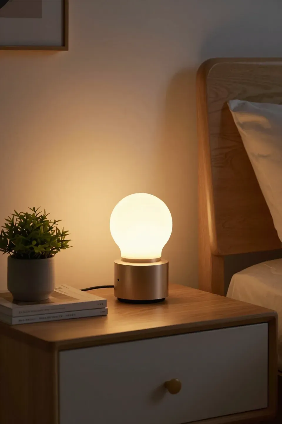 Tranquil bedroom with adjustable lamps creating a cozy atmosphere.
