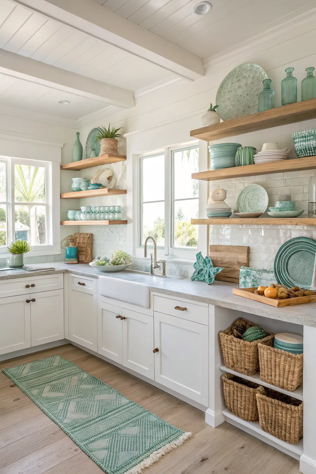 29+ Coastal Boho Kitchen Inspirations for a Beachy Vibe - BambRise