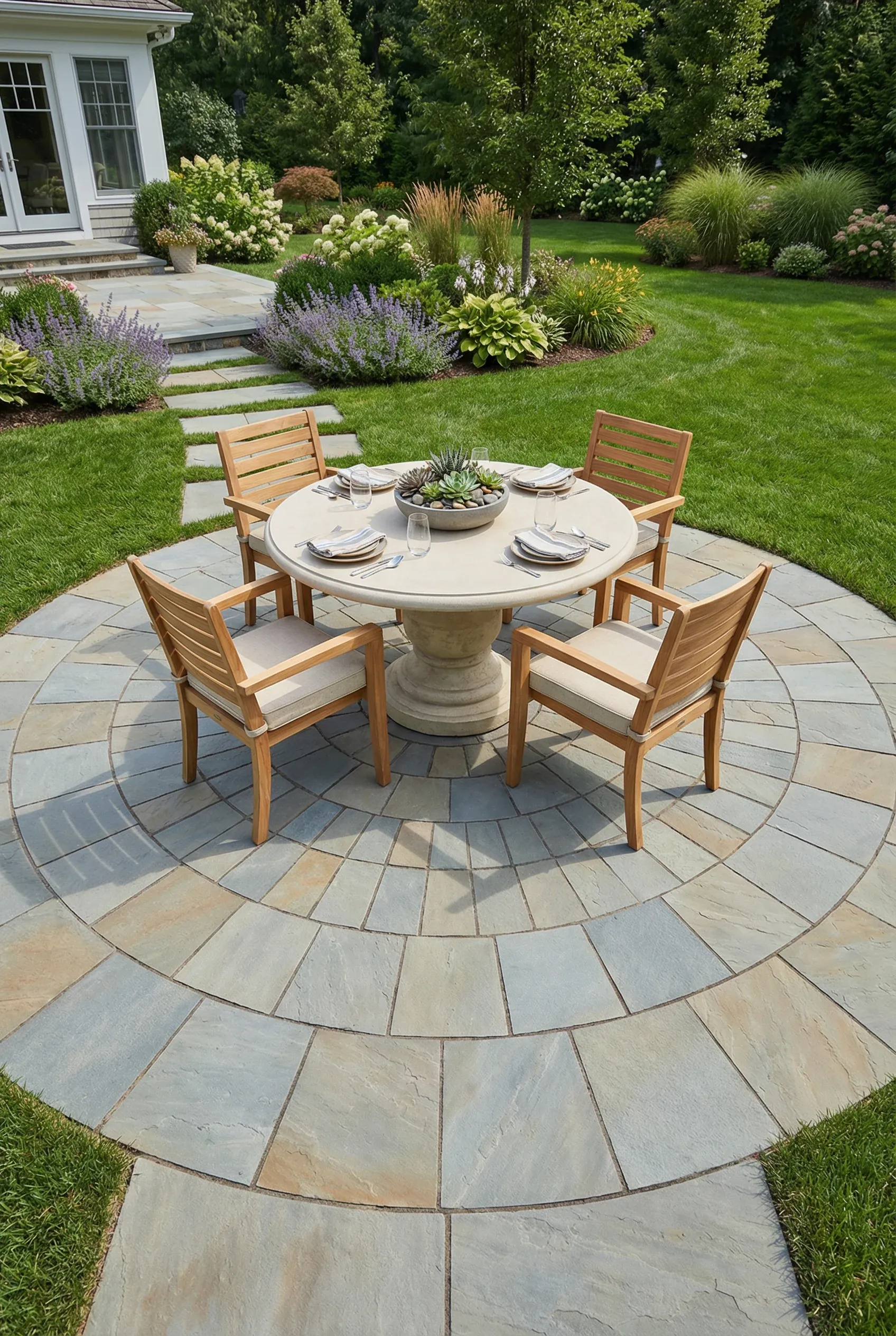 Tables Radiates 15 Garden Dining Area Ideas That Make Outdoor Meals Memorable - BambRise
