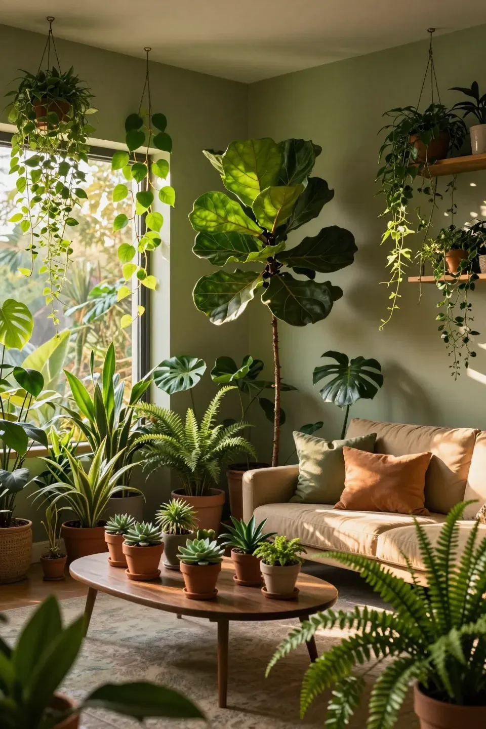 Decorating a Maximalist Green Living Room with Layers and Texture ...
