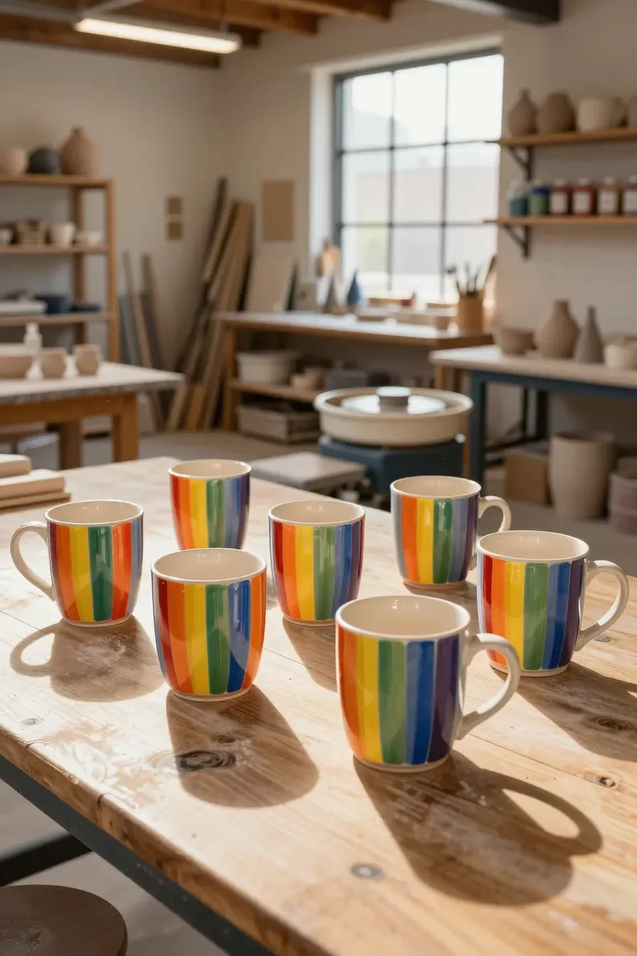 25 Creative Designs for Hand Painted Pottery Mugs and Tea Sets - BambRise