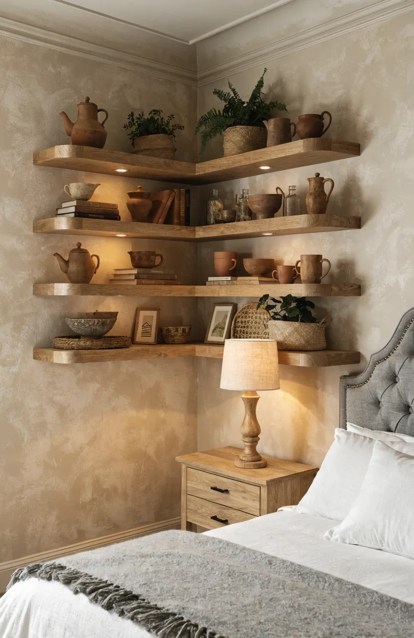 Dreamy Boho Bedroom Ideas for a Cozy Sanctuary, Interior bedroom, Warm Boho / Modern Rustic décor, Warm Beige, Light Oak Wood, Soft Grey