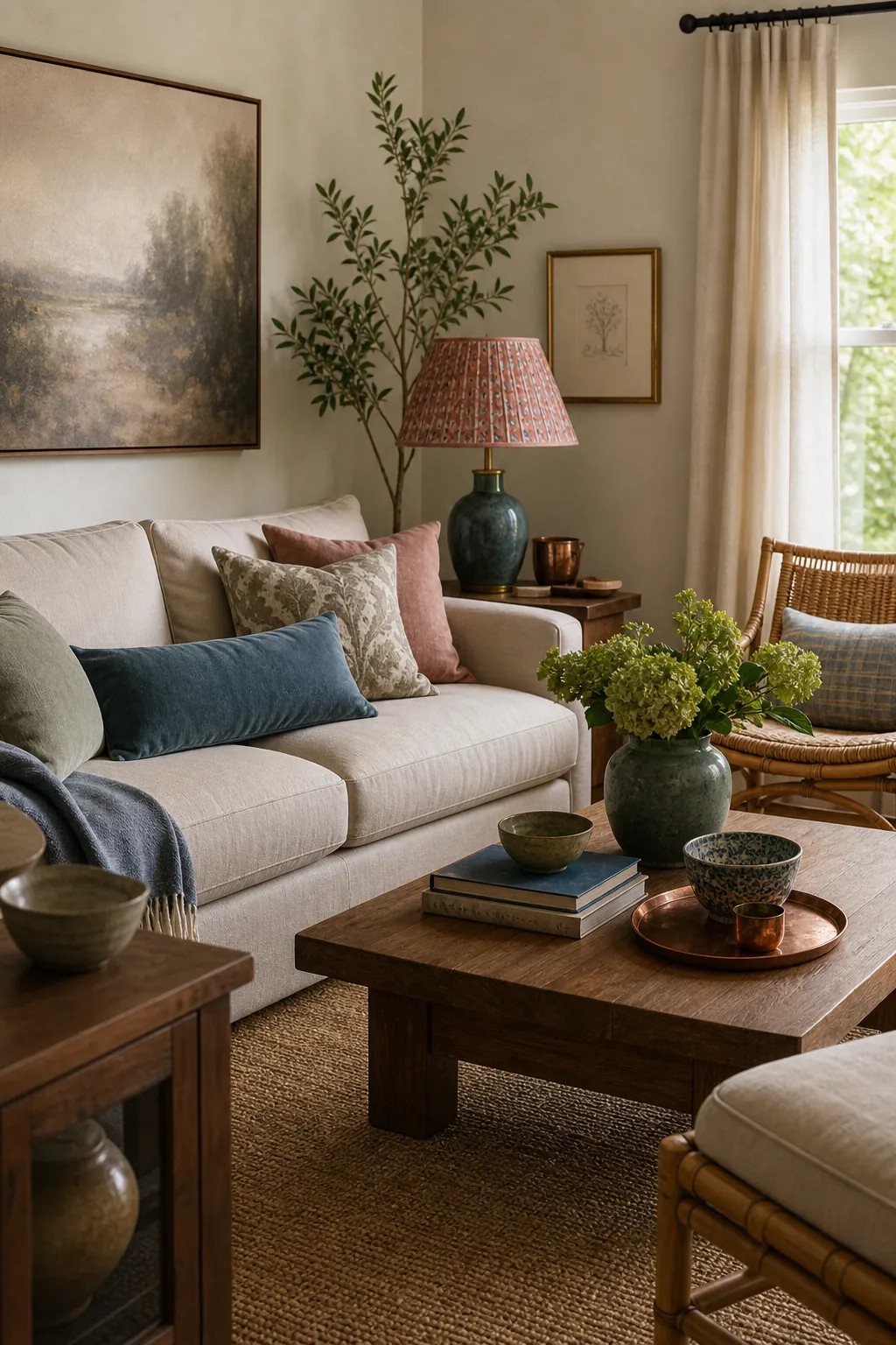 Living room refreshed with 2026 home decor trends through small updates