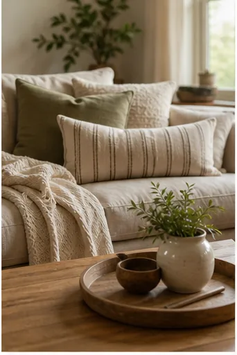 Cozy Natural Living Room Ideas for Everyday Family Life - start with a room that can be reset fast