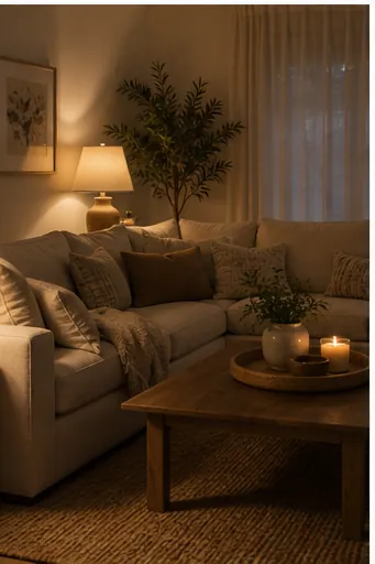 Cozy Natural Living Room Ideas for Everyday Family Life - keep greenery grouped and easy to care for