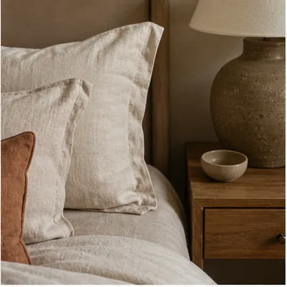 How to Create a Relaxing Bedroom With Earthy Materials - begin with materials before color
