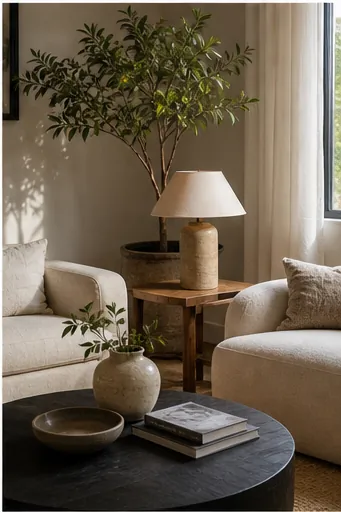 Organic Modern Living Room Ideas Without the Showroom Look - keep shelves lower and less perfect