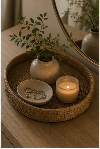 Beige Dresser Styling Ideas for a Calm Bedroom - start with one anchor above the dresser