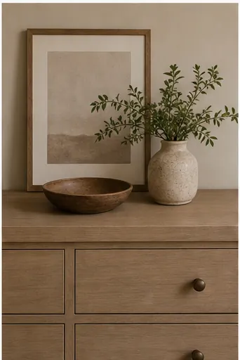 Beige Dresser Styling Ideas for a Calm Bedroom - leave a landing zone