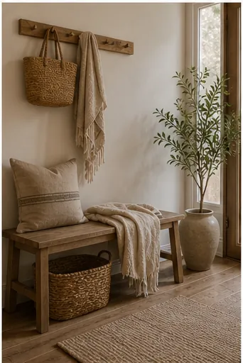Beige Room Ideas for People Who Want Calm, Not Minimal - break beige with wood and greenery