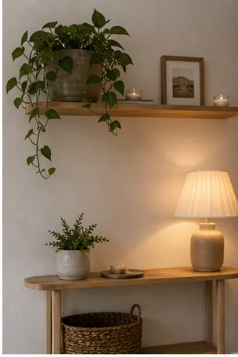 Small Apartment Decor Ideas With Light, Storage, and Texture - make storage part of the room shape