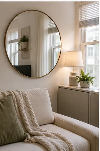 Small Apartment Decor Ideas With Light, Storage, and Texture - use walls without filling every wall