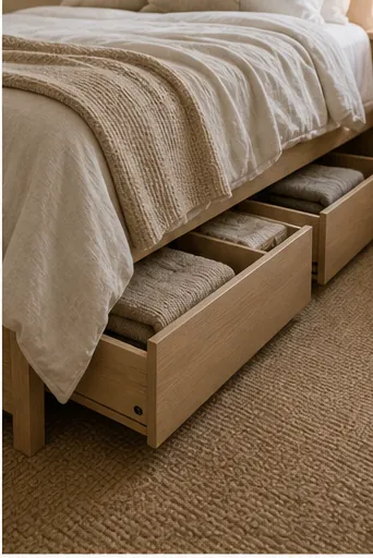 Small Bedroom Layout Ideas With Room for Storage - measure the walkway before buying anything