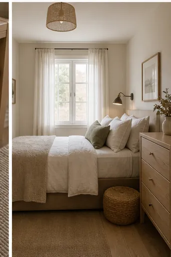Small Bedroom Layout Ideas With Room for Storage - decorate after the storage works