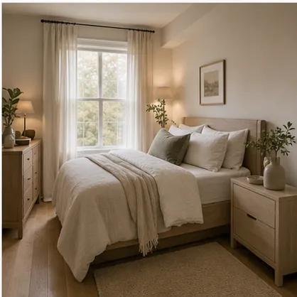 How to Make a Small Bedroom Feel Calm Instead of Cramped - end with a five-minute reset system