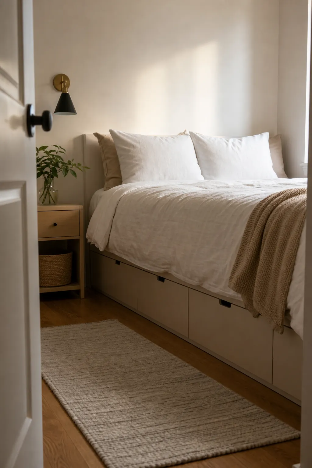 Measuring bed clearance before choosing hidden under bed storage