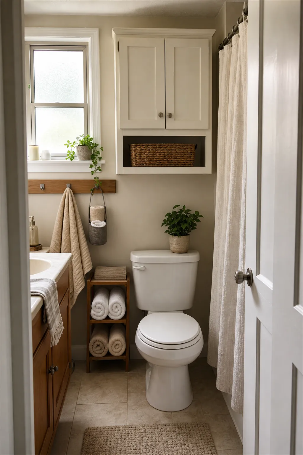 Tiny bathroom ideas for a home with no linen closet