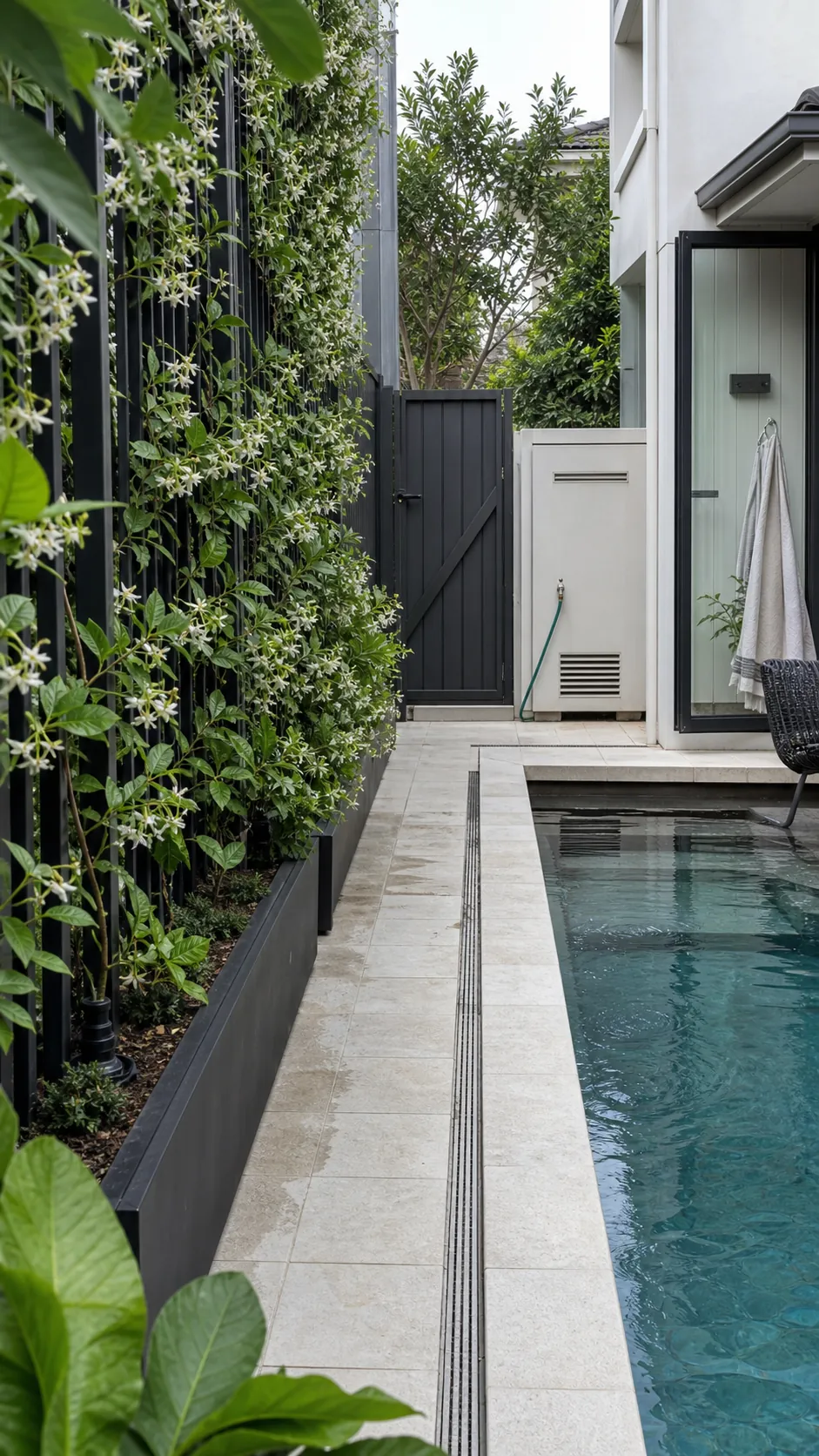 plant up instead of out for a space-saving small backyard pool