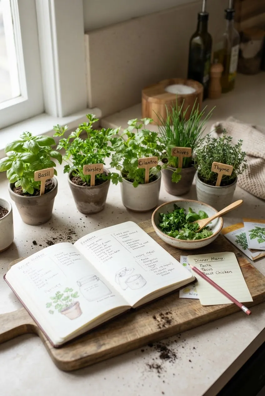 Planning a DIY indoor herb garden from everyday meals and cooking herbs
