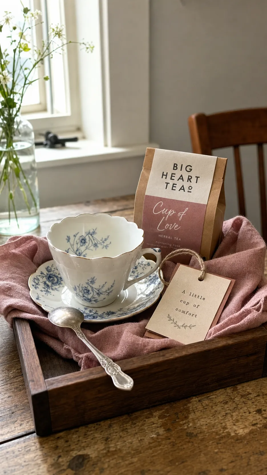 Elegant tea cup gift collection styled for a cozy decor lover