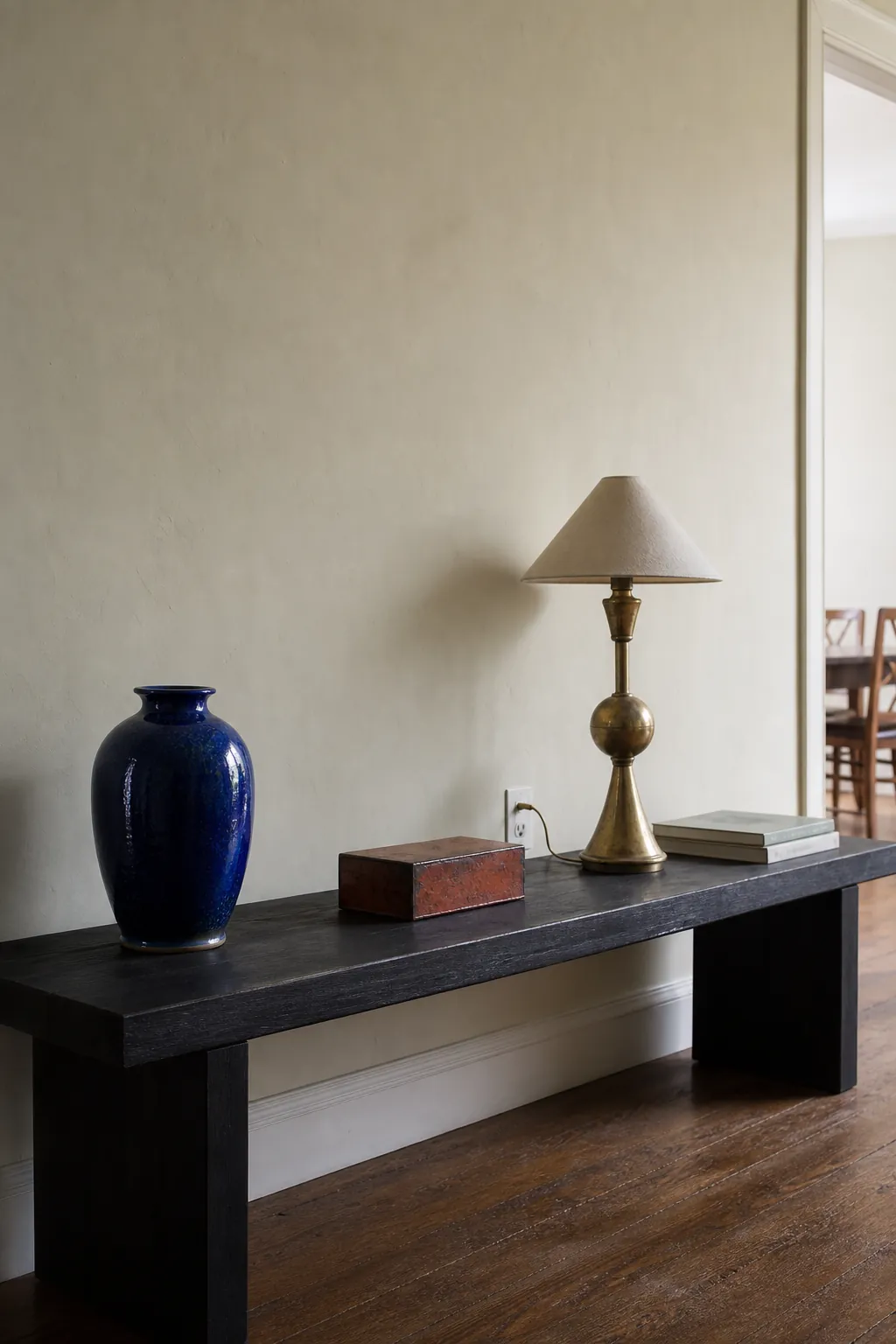 Bold Asian decor objects styled with generous negative space