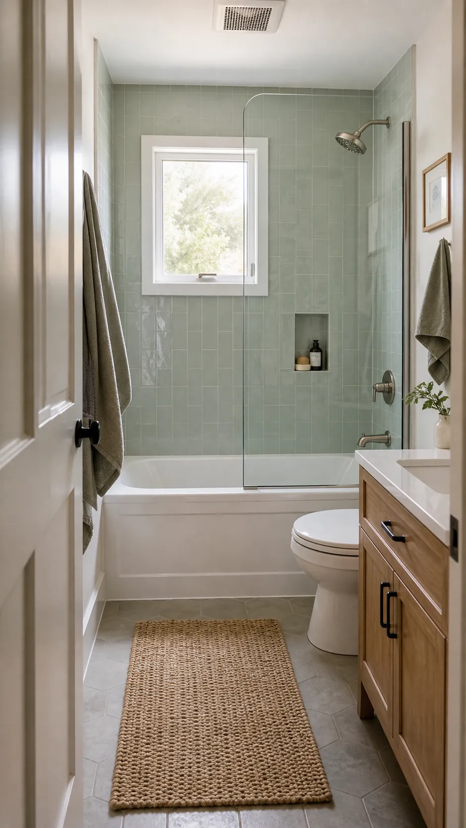23 small bath tub shower combo ideas in a bright practical bathroom