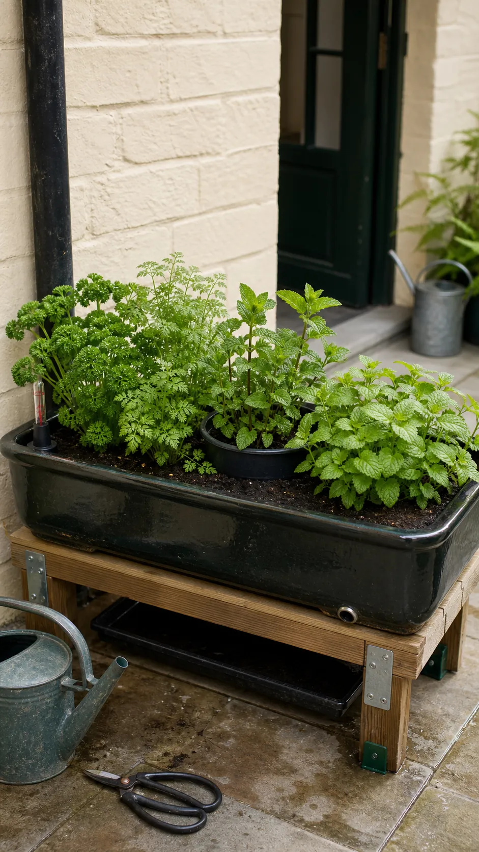 Cool-Shade Herb Box DIY herb garden idea