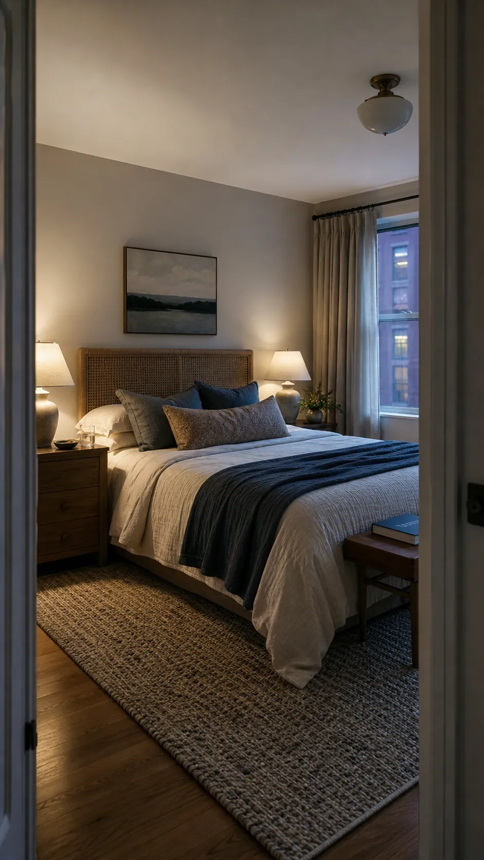 Warm cohesive bedroom showing easy decorating fixes